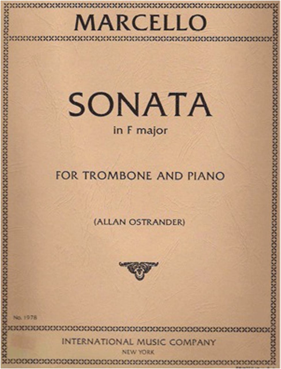 Marcello: Sonata in F Major for Trombone and Piano by International Music Co.