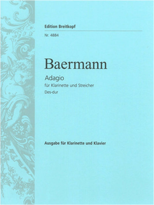 Baermann: Adagio in D-flat Major for Clarinet and Piano (B-flat Clarinet)
