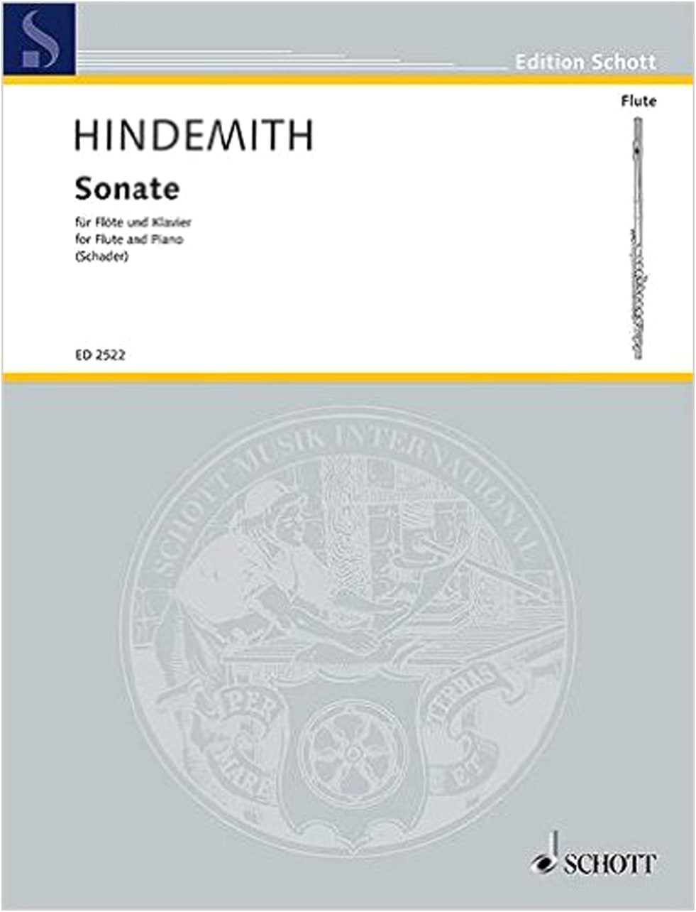 Hindemith: Flute Sonata in B-flat Major (Flute and Piano) - Schott Music, Mainz