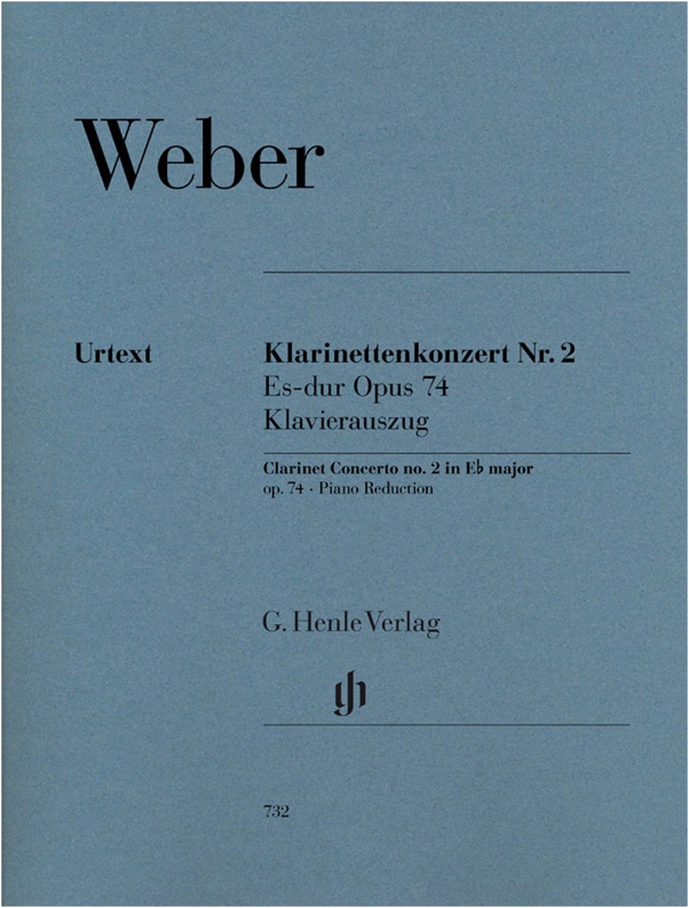 Weber: Clarinet Concerto No. 2 in E-flat Major, Op. 74 - Urtext for Clarinet & Piano
