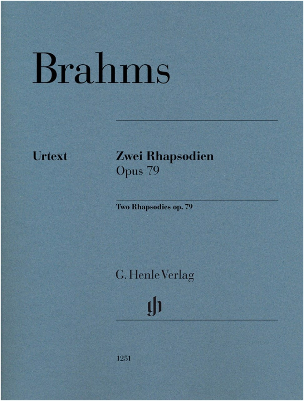 Brahms: Two Rhapsodies Op. 79 (Urtext, Boyd Fingering, Eich Ed.) Henle Piano Solo
