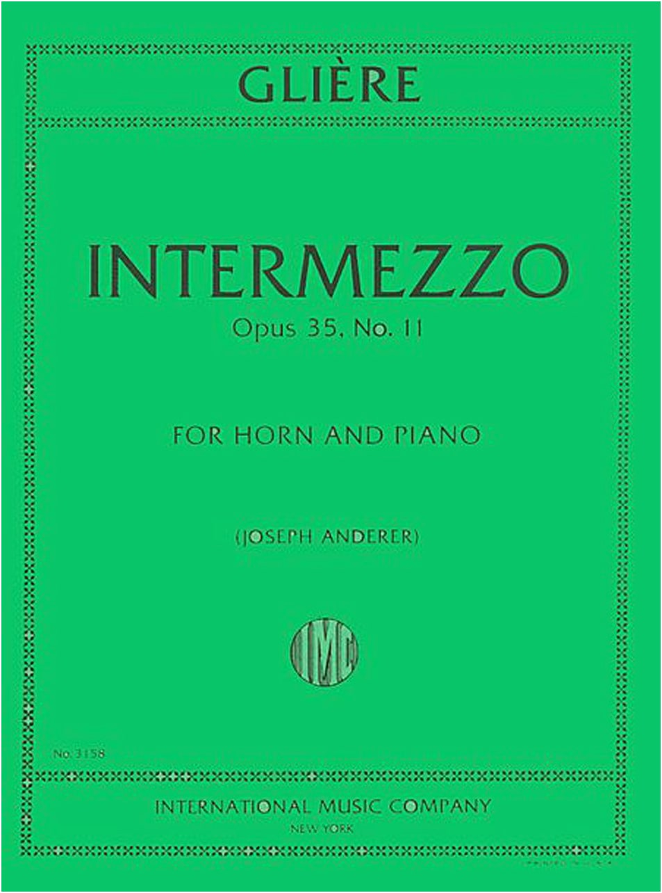 Glière: Intermezzo Op. 35, No. 11 for Horn & Piano (Anderer Arrangement)
