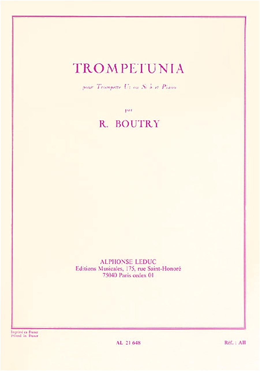 Boutry: Trumpetounia for Trumpet and Piano (Leduc Edition)