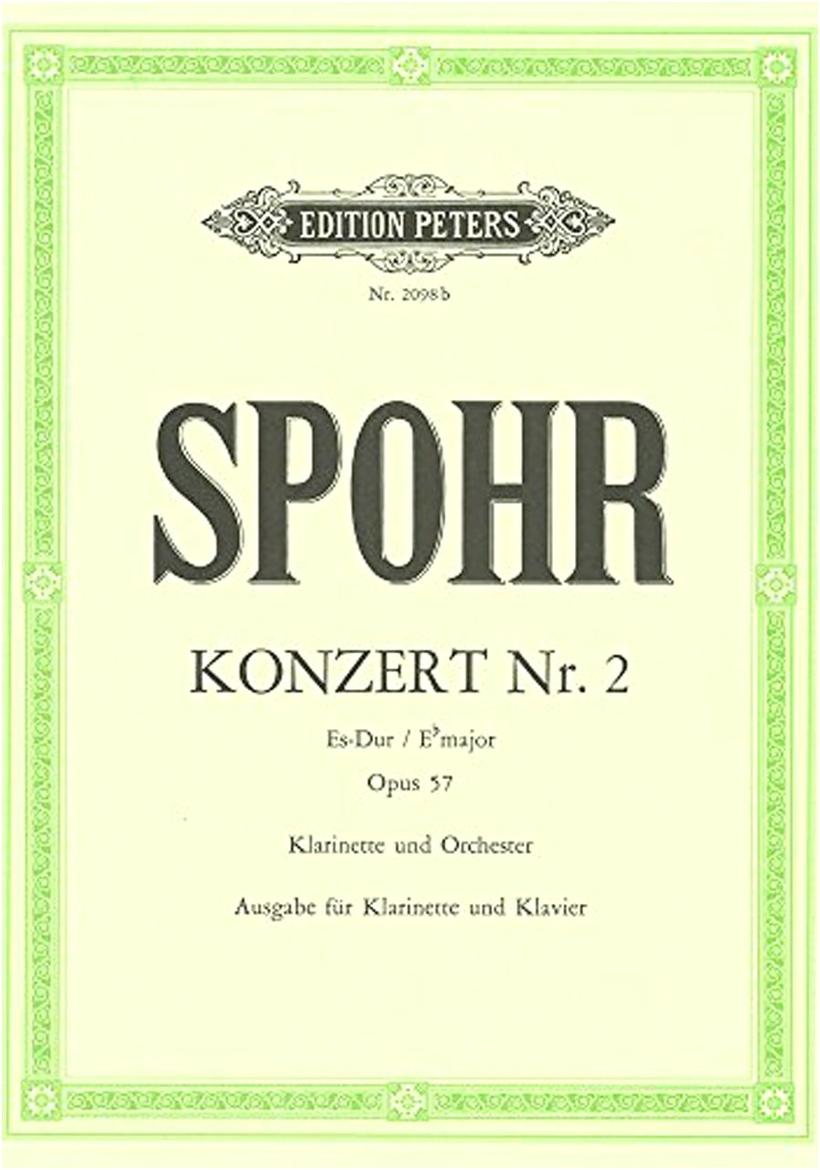 Spohr: Clarinet Concerto No. 2 in E-flat Major, Op. 57 / Peters Edition / Clarinet & Piano