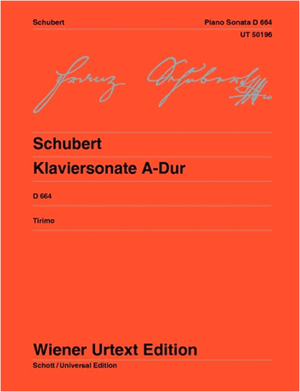Schubert: Piano Sonata No. 13 in A Major Op. 120 D 664 / Vienna Urtext / Tilimo Fingering