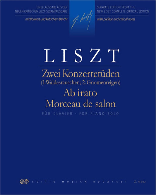 Liszt: Two Concert Etudes - New Complete Edition (Sulyok, Gardonyi, Kaczmarczyk Ed.) Piano Solo