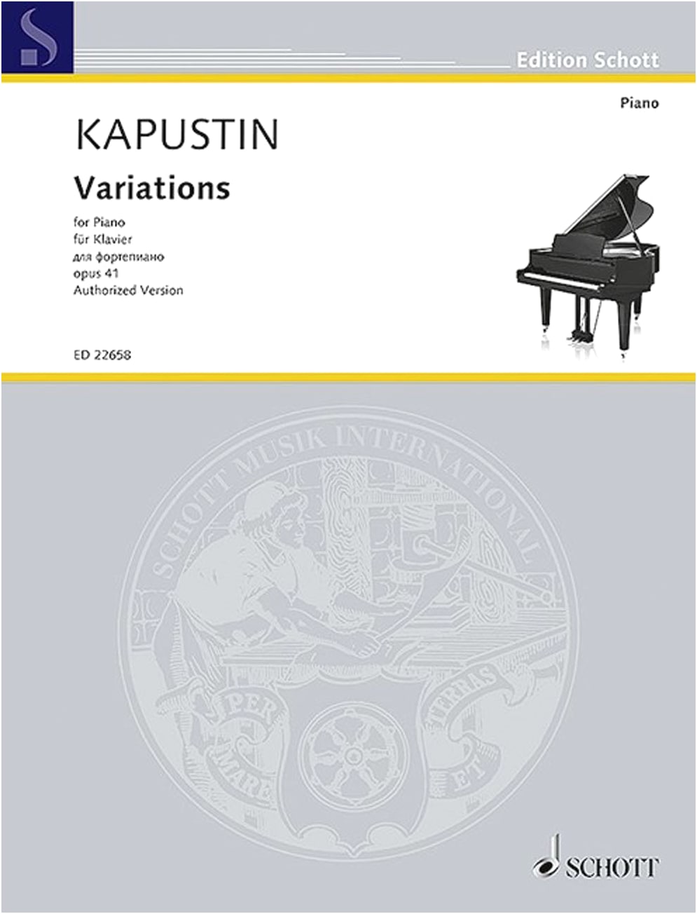 Kapustin: Variations Op. 41 for Piano Solo - Schott Music Edition