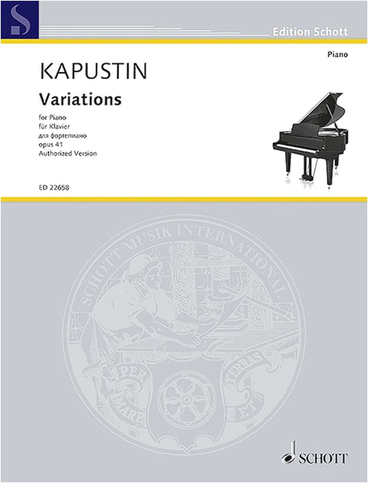 Kapustin: Variations Op. 41 for Piano Solo - Schott Music Edition