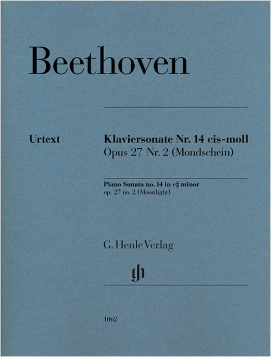 Beethoven: Piano Sonata No. 14 'Moonlight' Op. 27/2, Perahia/Gertsch Edition, Henle Urtext