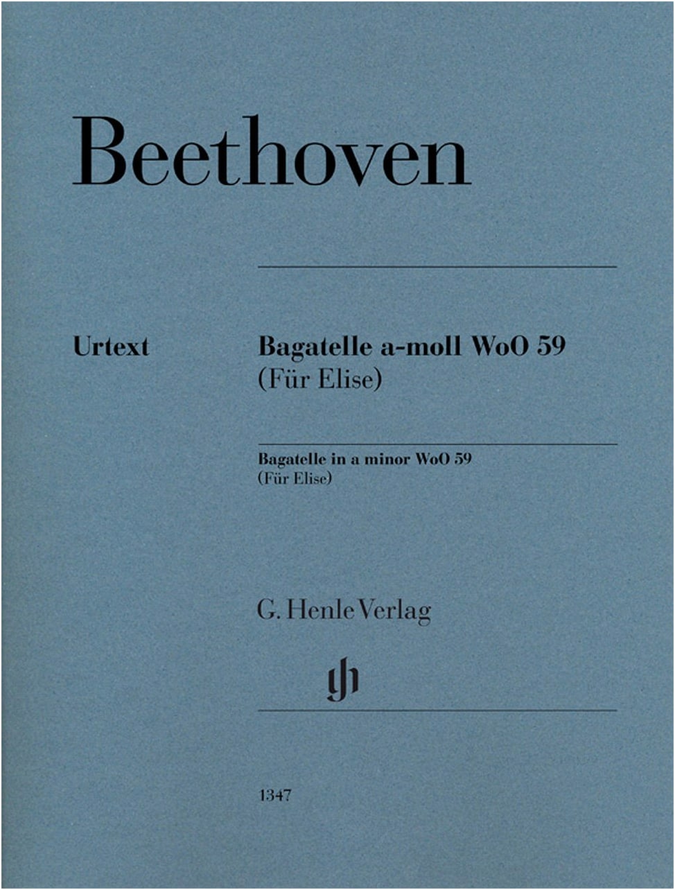 Beethoven: Für Elise in A Minor, WoO 59 - Urtext Edition for Piano Solo (Biermann/Koenen)