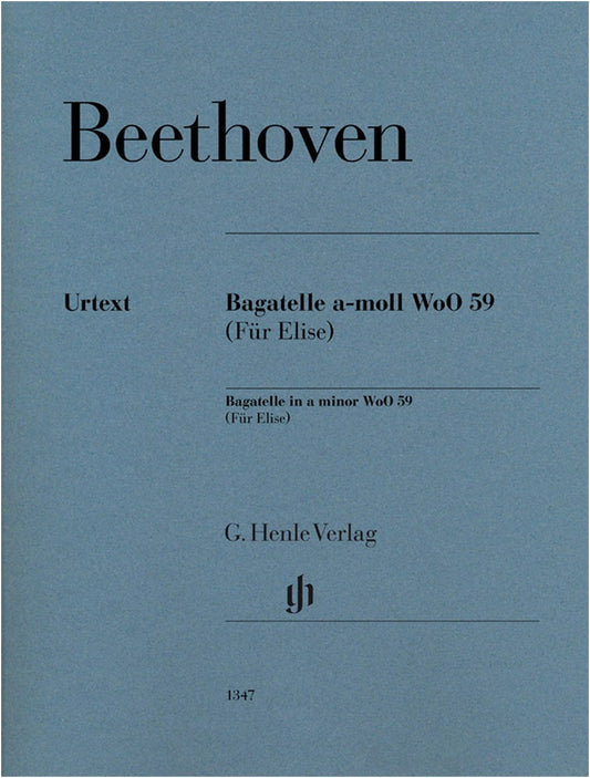 Beethoven: Für Elise in A Minor, WoO 59 - Urtext Edition for Piano Solo (Biermann/Koenen)