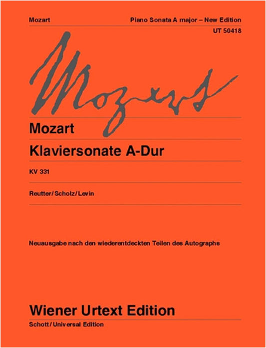 Mozart: Piano Sonata No. 11 in A Major, KV 331 'Turkish March' - Vienna Urtext Edition