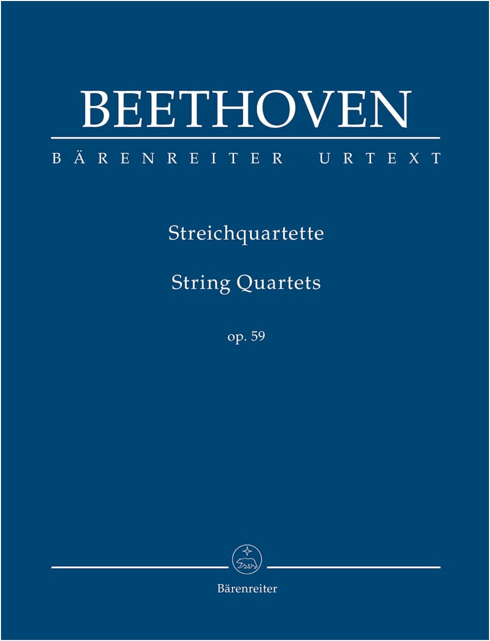 Beethoven: String Quartets Op. 59/1-3 'Razumovsky' Urtext (Del Mar / Bärenreiter Study Score)