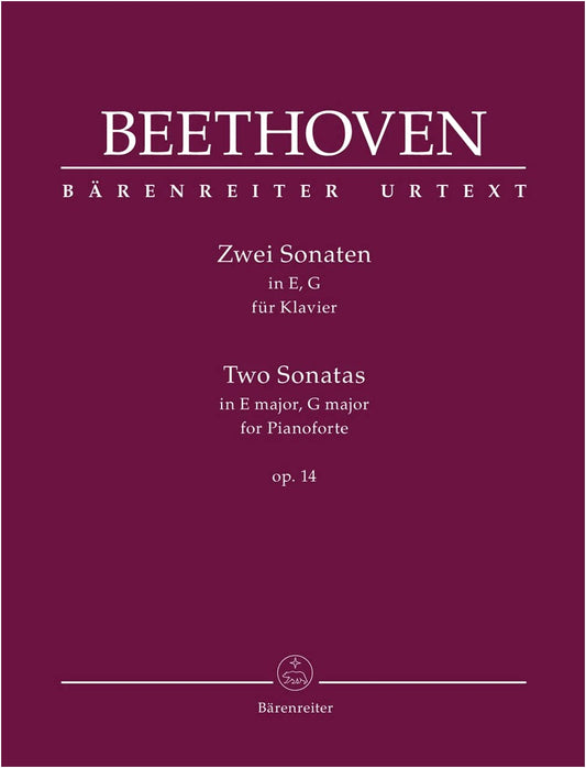 Beethoven: Piano Sonatas No. 9, Op. 14 No. 1 & No. 10, Op. 14 No. 2 - Urtext Edition