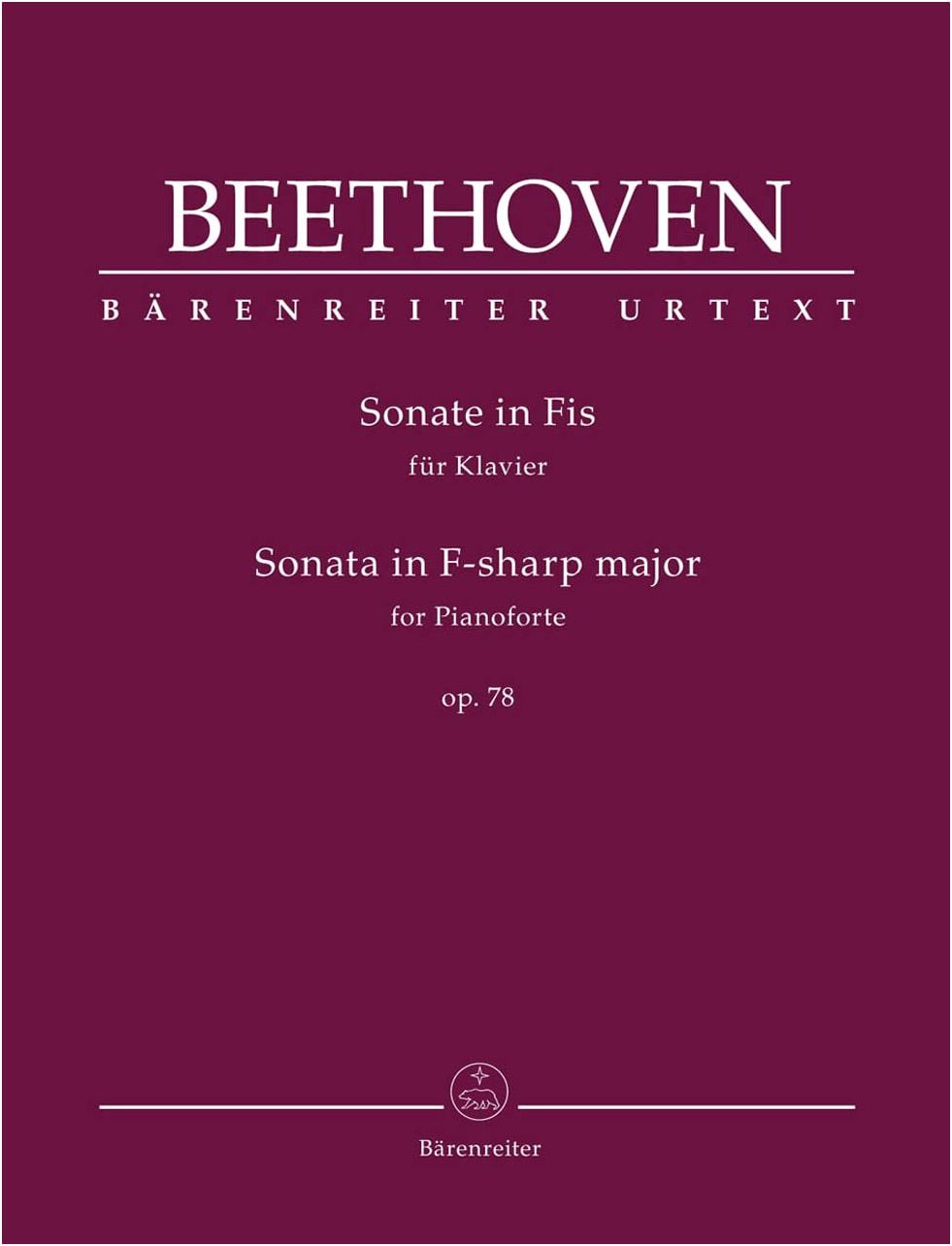 Beethoven: Piano Sonata No. 24 in F-sharp Major, Op. 78 'Therese' - Urtext Edition
