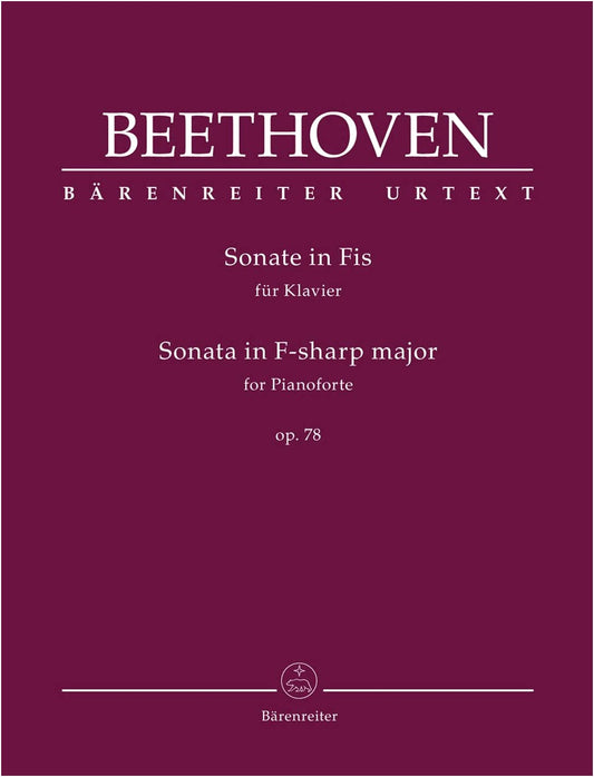 Beethoven: Piano Sonata No. 24 in F-sharp Major, Op. 78 'Therese' - Urtext Edition