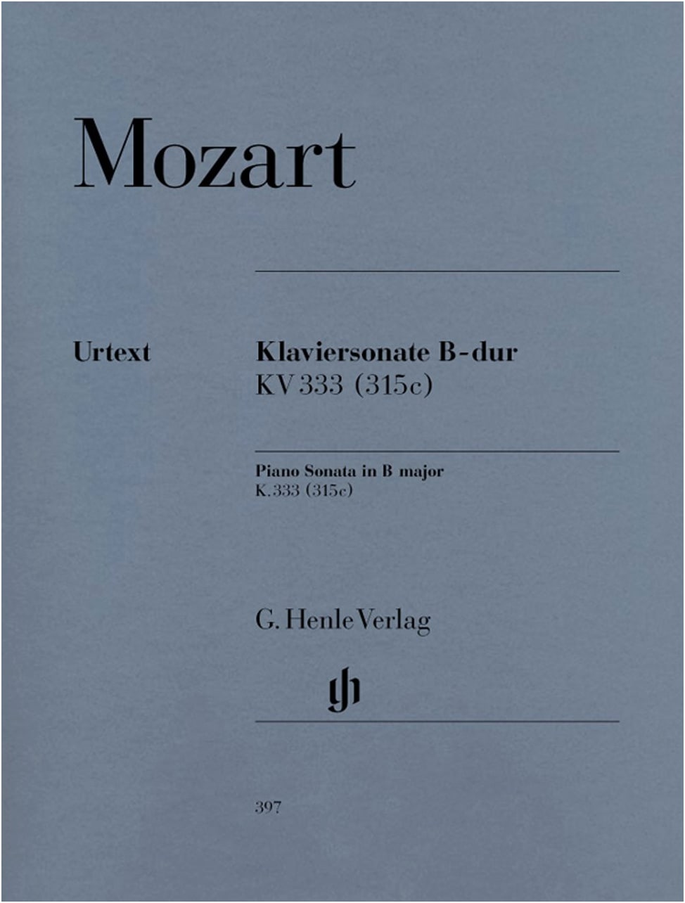 Mozart: Piano Sonata No. 13 in B-flat Major, KV 333 / Urtext Edition / Henle Verlag