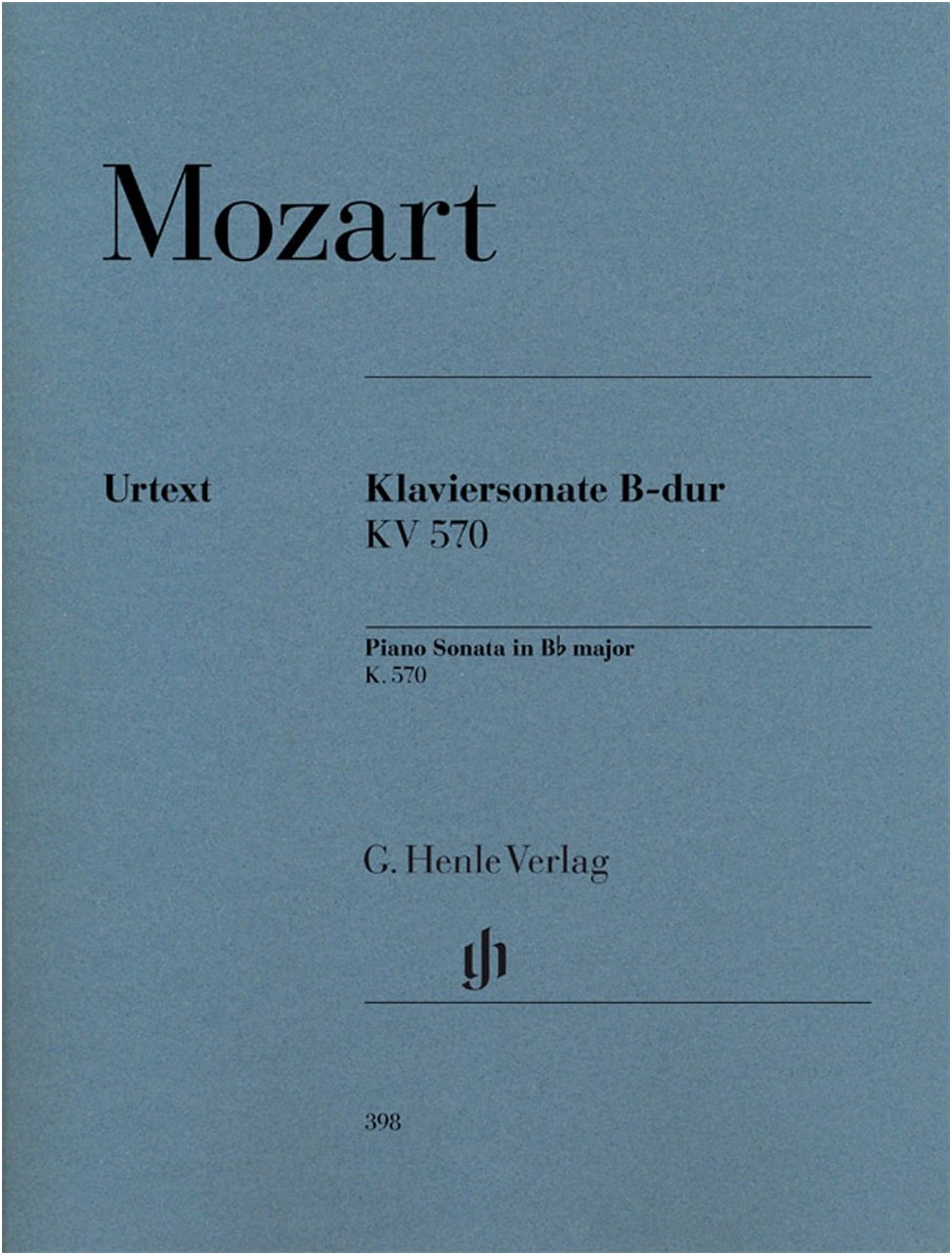 Mozart: Piano Sonata No. 16 in B-flat Major, KV 570 / Urtext Edition / Henle Verlag / Piano Solo