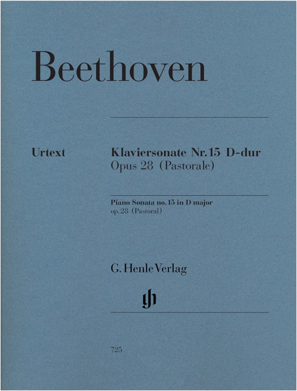 Beethoven: Piano Sonata No. 15 'Pastorale' Op. 28 - Urtext (Revised) with Perahia Fingering