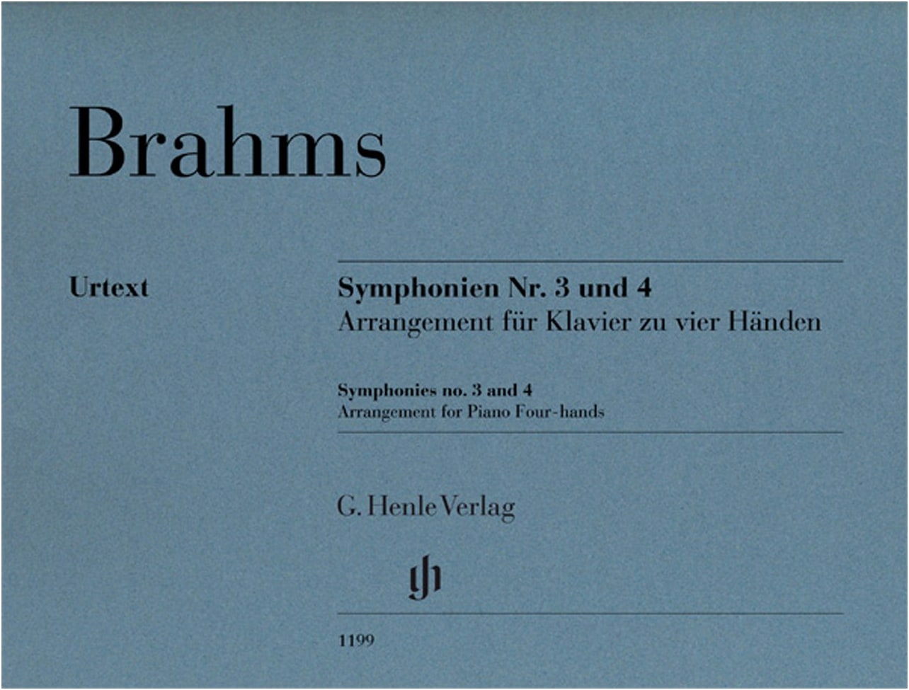 Brahms: Symphonies Nos. 3 & 4 for Piano Duet, Urtext Edition (Henle)