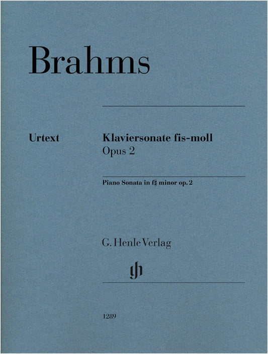 Brahms: Piano Sonata No. 2 in F-sharp minor, Op. 2, Urtext Edition, Henle