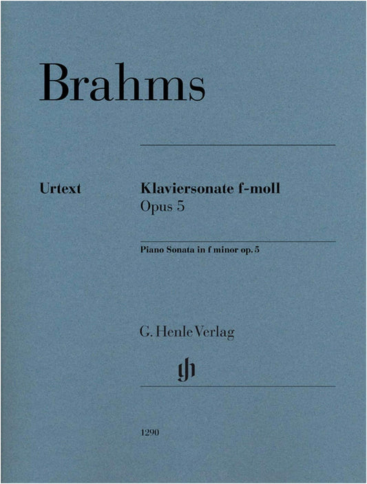 Brahms: Piano Sonata No. 3 in F Minor, Op. 5 - Urtext Edition (Henle)