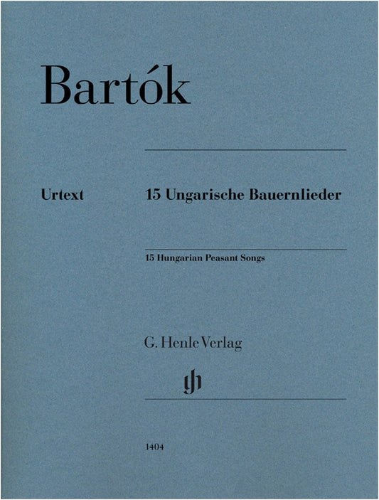Bartók: 15 Hungarian Peasant Songs, Urtext Edition, Somfai/Varjon