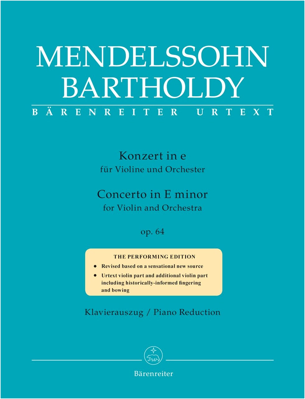 Mendelssohn: Violin Concerto in E minor, Op. 64 (1845 2nd Ed.) - Piano Reduction