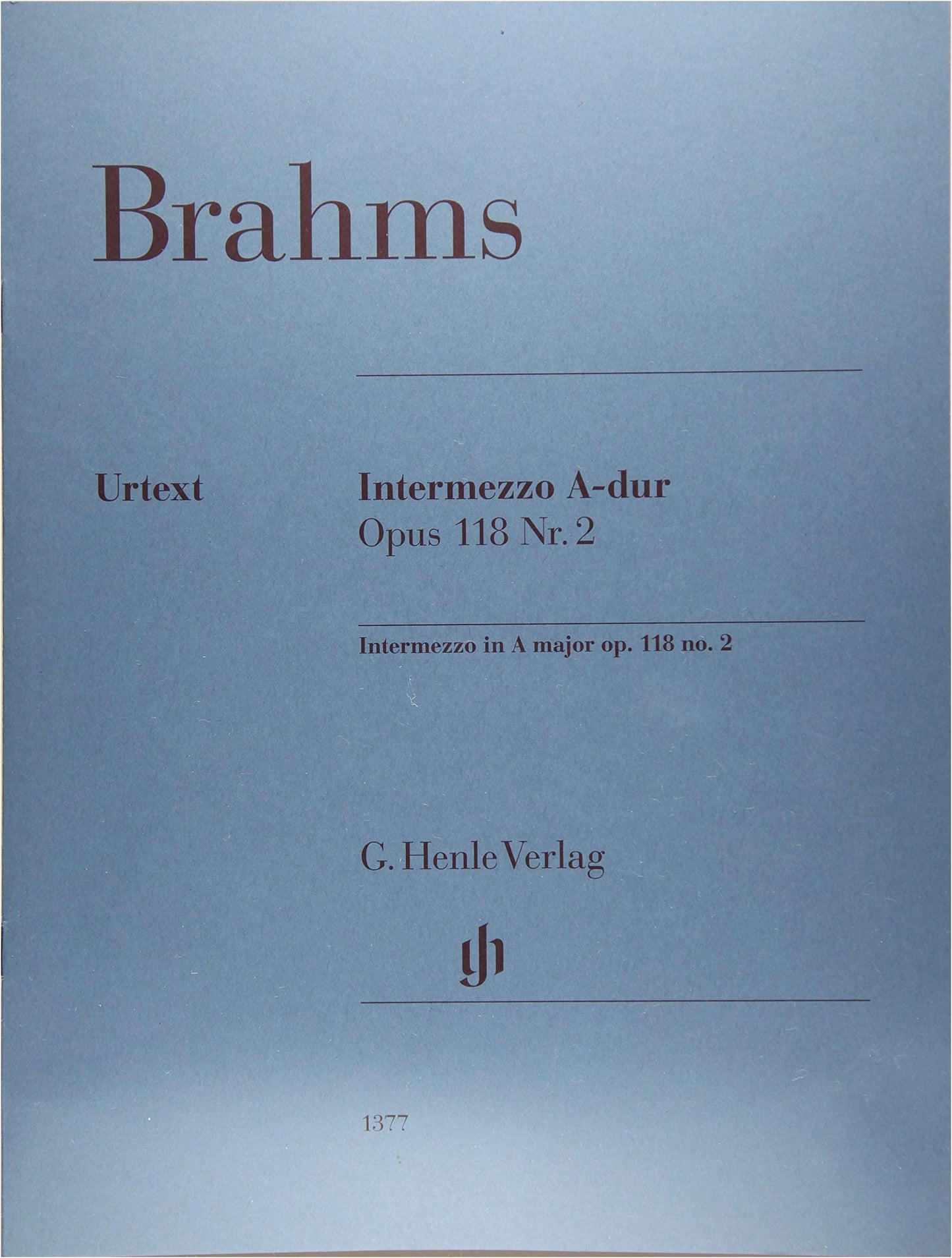 Brahms: Intermezzo No. 2 in A Major, Op. 118, No. 2 (Urtext Edition)