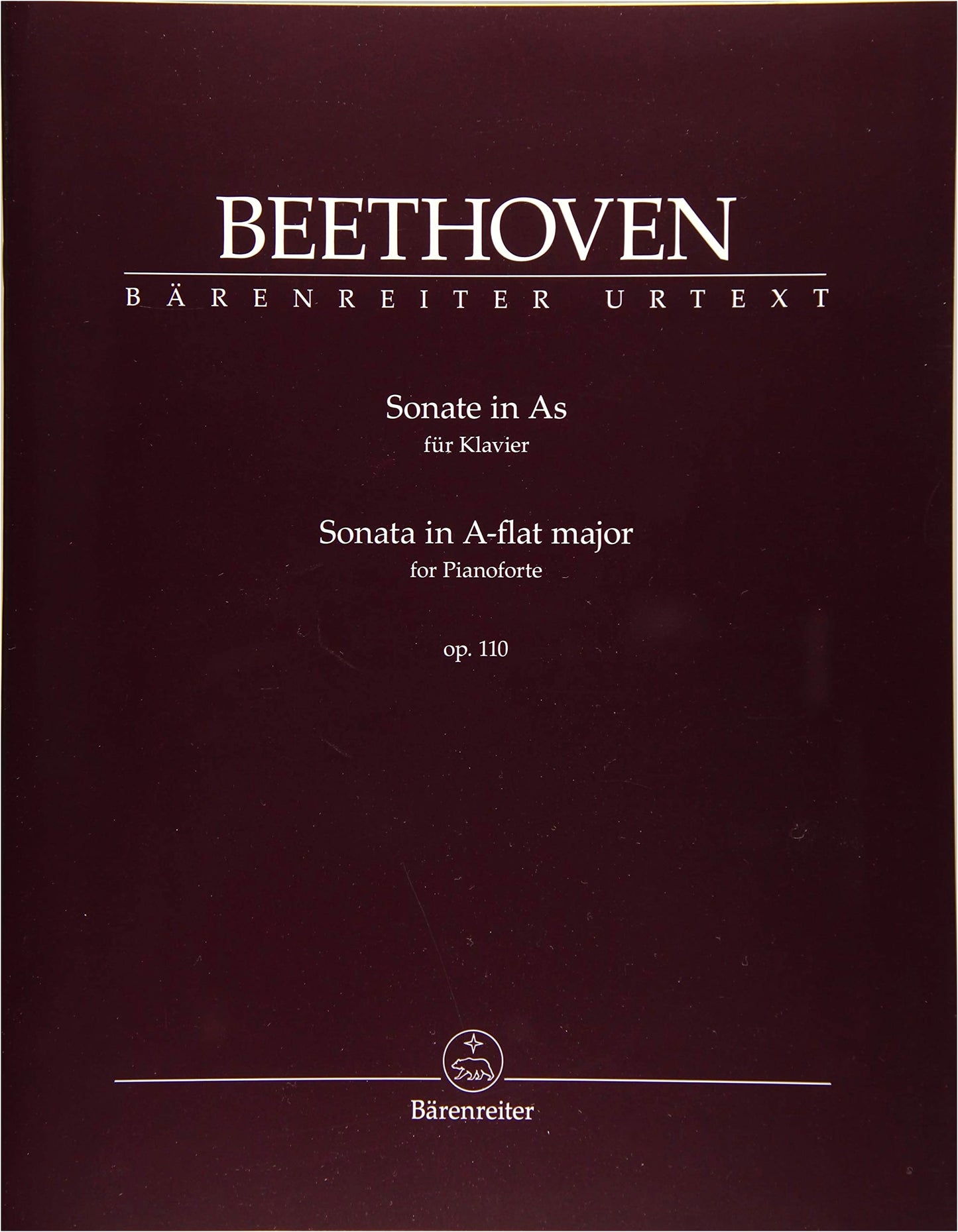 Beethoven: Piano Sonata No. 31 in A-flat Major, Op. 110/Urtext/Del Mar Ed./Bärenreiter