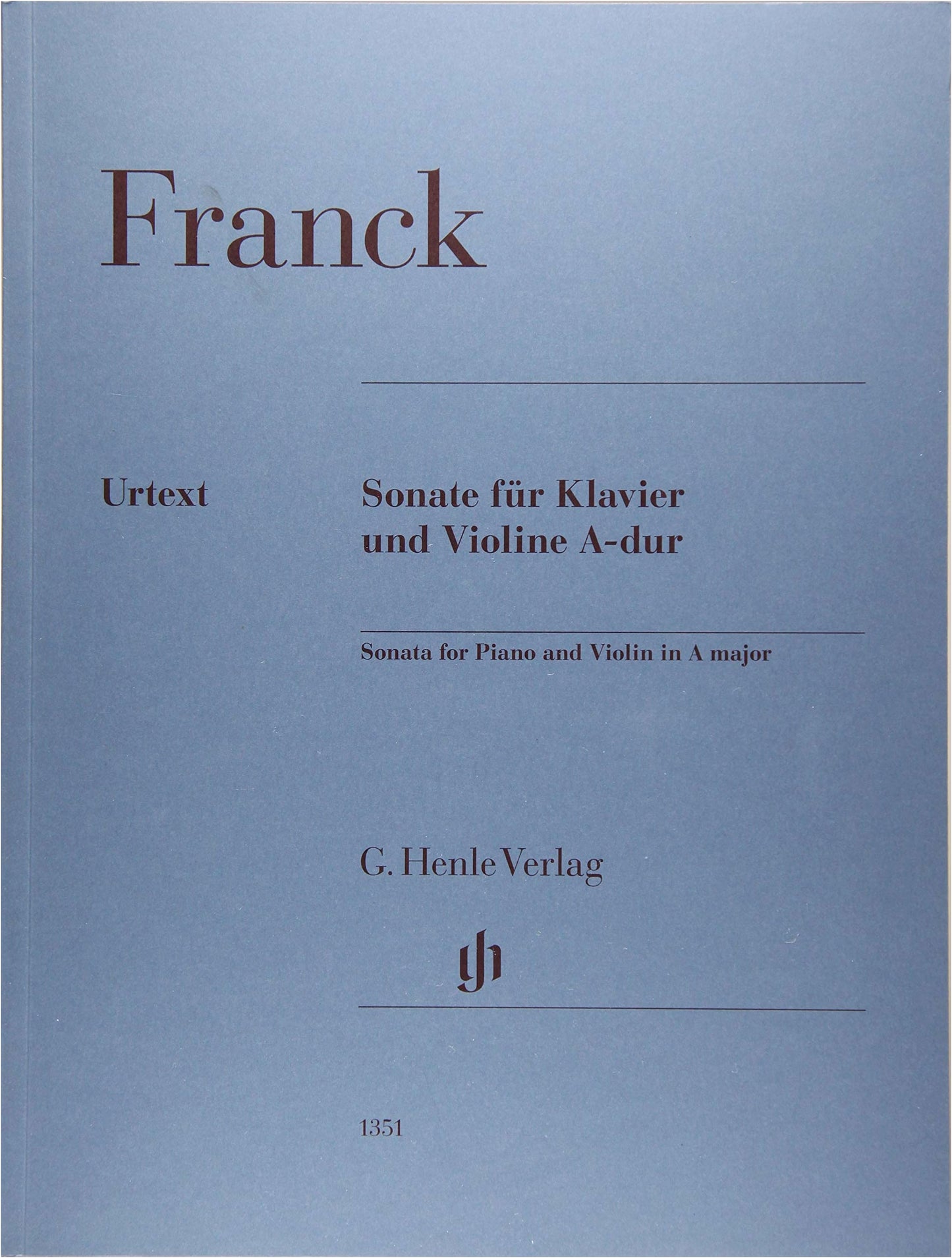 César Franck: Violin Sonata in A Major, Urtext Edition (Henle) for Violin & Piano