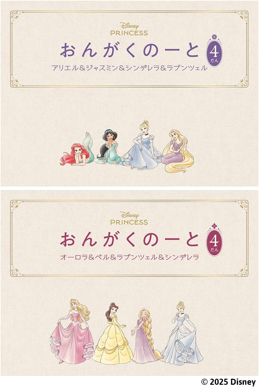 Disney Princess 4-Staff Music Notebook Set (2 Books)