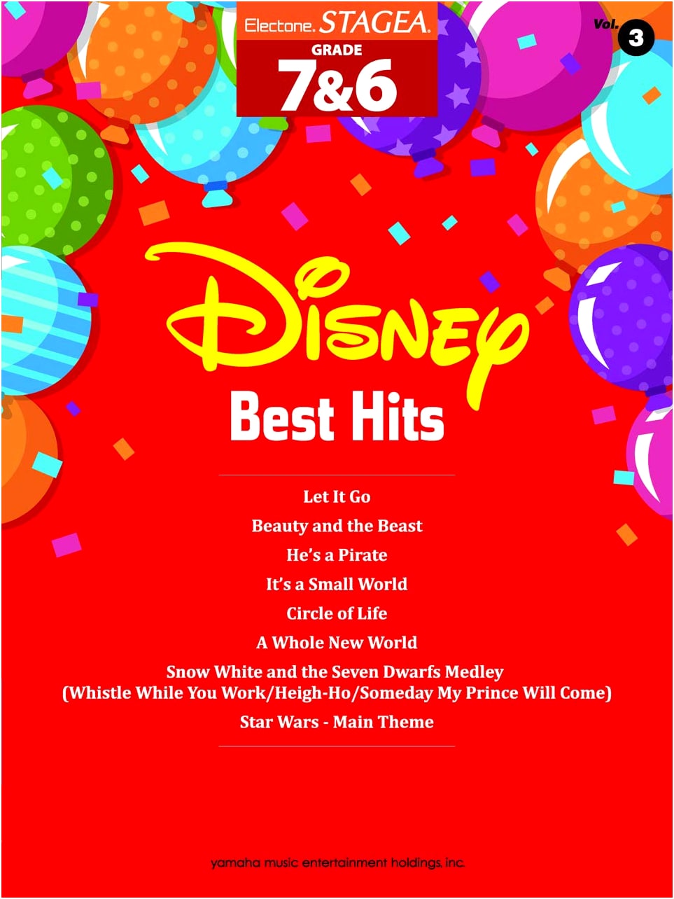 Electone STAGEA Grade 7 & 6 Vol.3: Disney Best Hits (+USB) English Version
