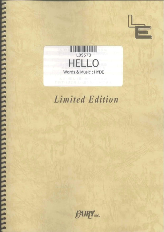 Band Score: HYDE - HELLO (On-Demand Sheet Music)