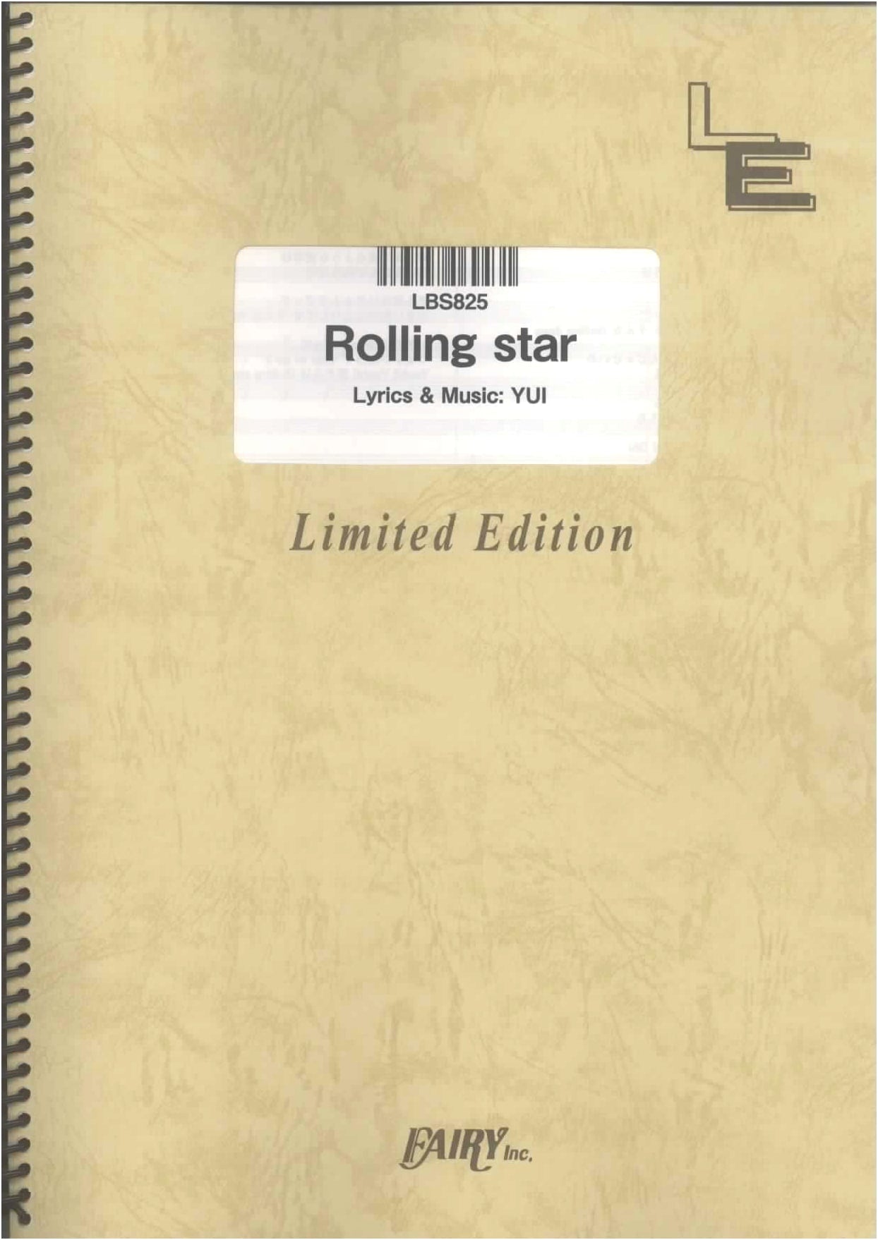 Band Score: Rolling Star by YUI (LBS825) - On-Demand Sheet Music