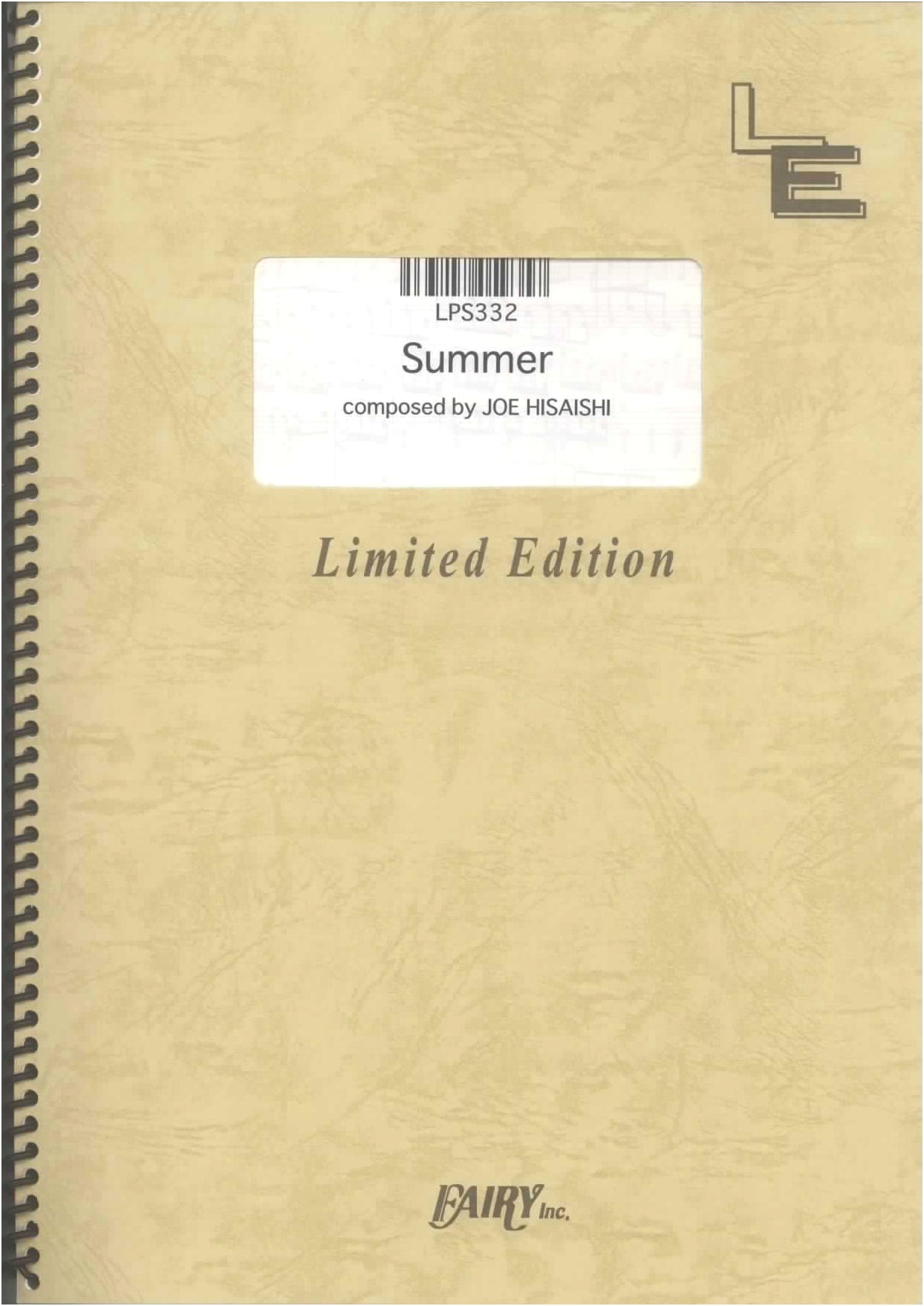 Piano Solo: Summer by Joe Hisaishi (LPS332) [On-Demand Music Score]