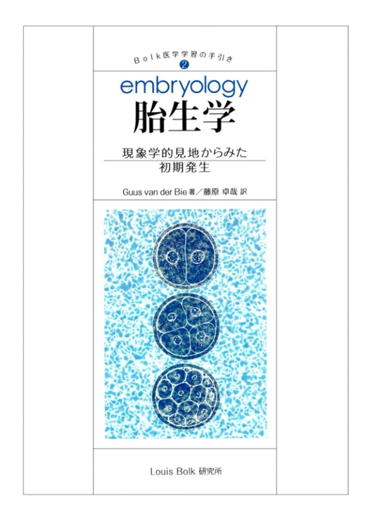 Bolk's Medical Study Guide 2: Embryology by Guus van der Bie