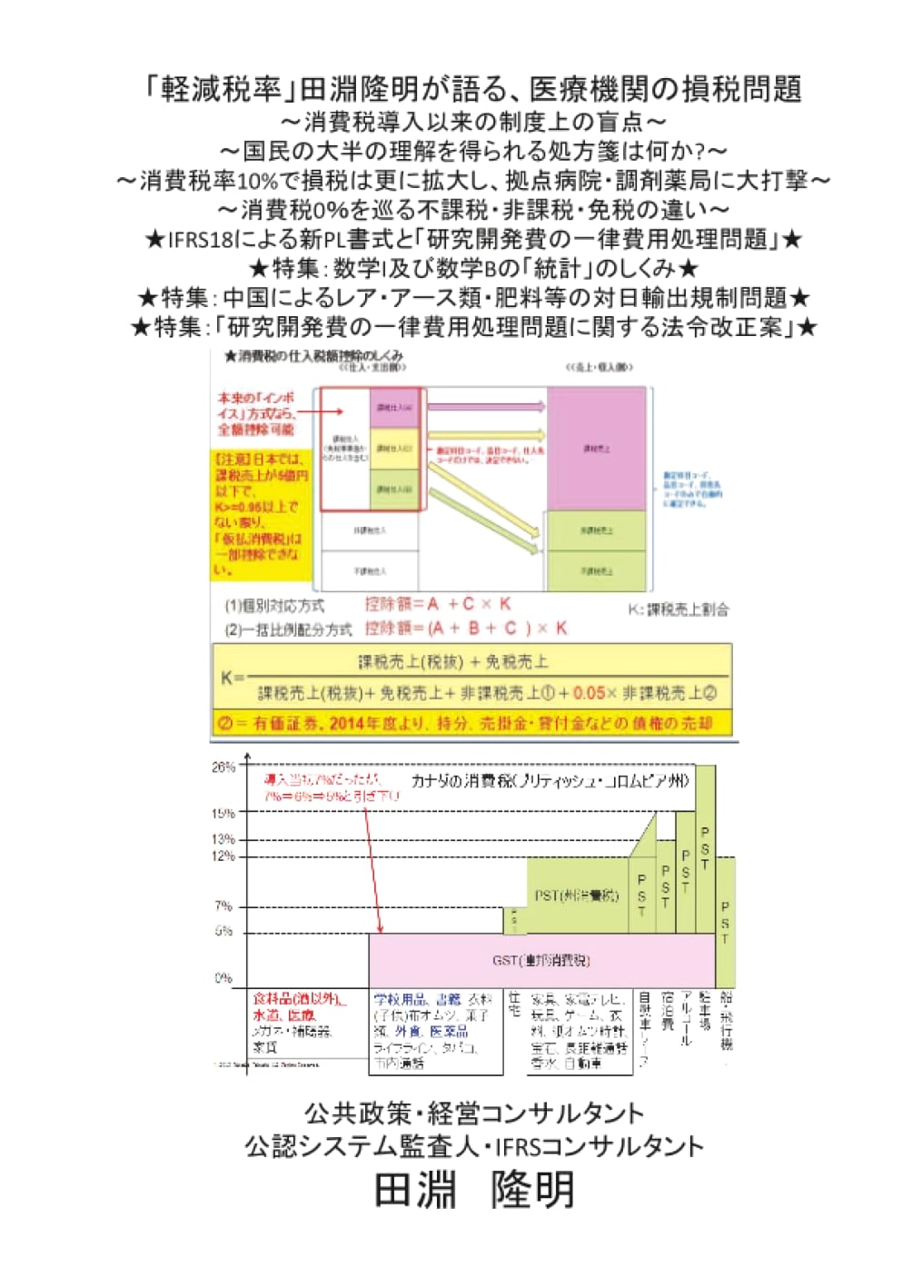 Reduced Tax Rates and Medical Institutions: Solutions to Consumption Tax Issues by Takaaki Tabuchi