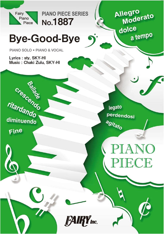 BE:FIRST - Bye-Good-Bye Piano Solo & Vocal Score (Piano Piece Series PP1887)
