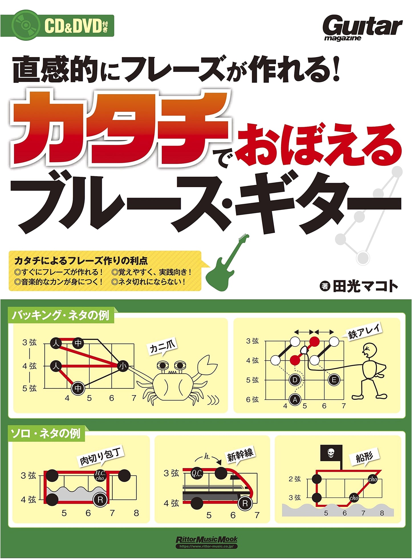 Intuitively Craft Blues Guitar Phrases: Learn by Shapes (with CD & DVD)