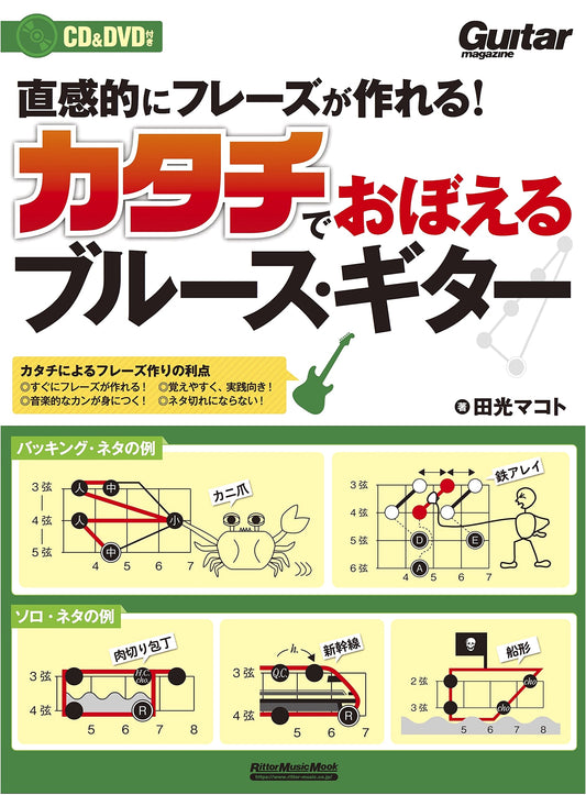 Intuitively Craft Blues Guitar Phrases: Learn by Shapes (with CD & DVD)