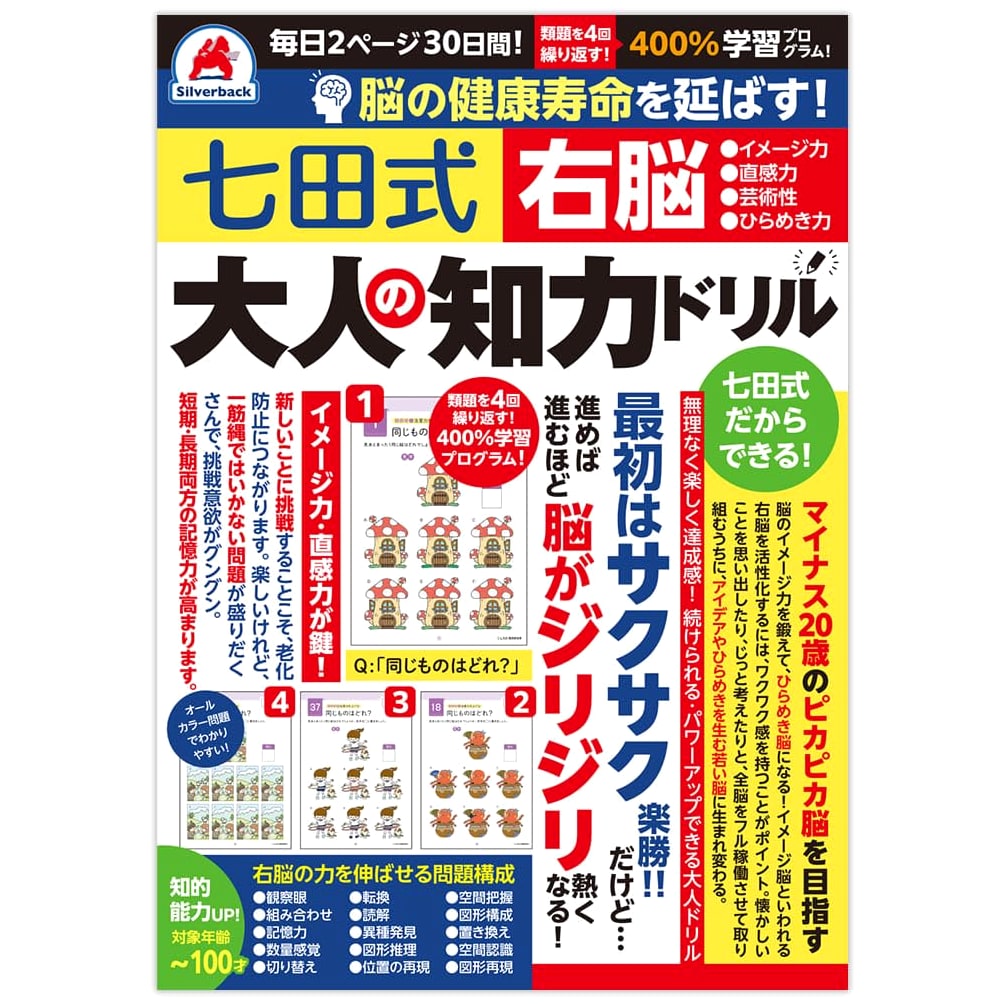 Shichida Method: Silverback Adult Right Brain Training Drill - Memory, Intuition, Imagination Enhancement