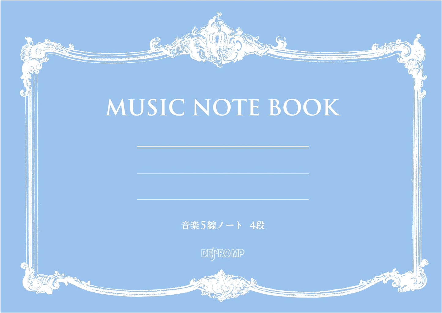 Music Manuscript Paper: B5 Landscape, 4 Staves