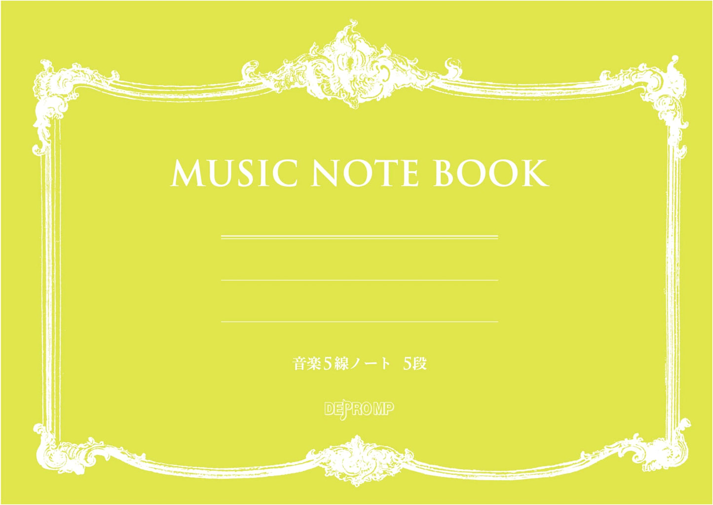 Music Staff Notebook: B5 Landscape, 5 Staves per Page