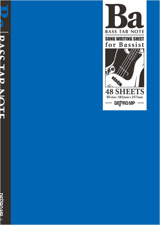Bass TAB Notation Notebook - B5 Size