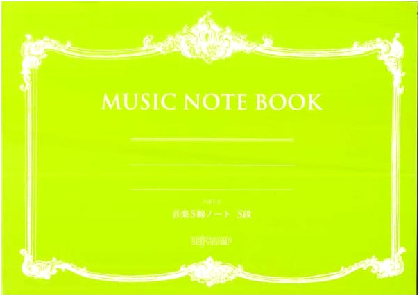 Tear-Off Music Staff Notebook: B5 Landscape, 5 Staves per Page