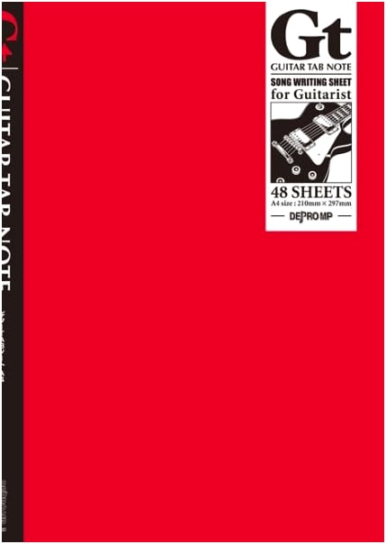 A4 Guitar TAB Notation Manuscript Notebook for Musicians