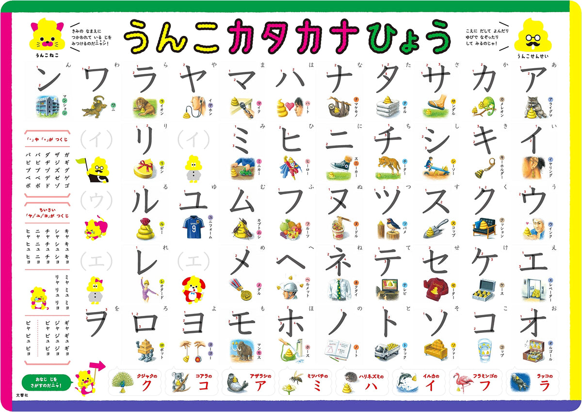 Unko Katakana Hyō: Poo-themed Katakana Learning Chart (Variety Series)