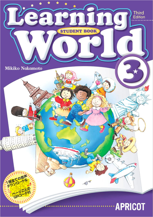Learning World 3 (3rd Ed.) Textbook: English for Grades 4-6 with QR Audio