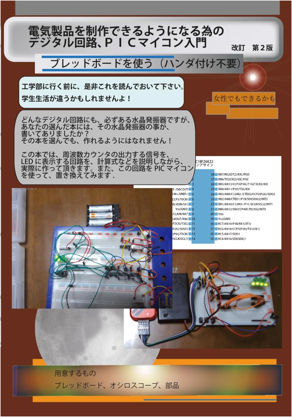 Digital Circuits, PIC Microcontrollers, Electronics for Product Creation: An Introduction